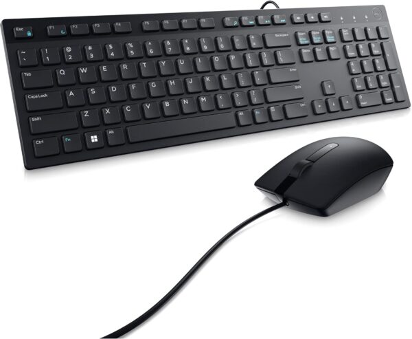 Dell Wired Keyboard and Mouse - KM300C, Black